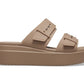 Brooklyn Buckle Low Sandal - Brown