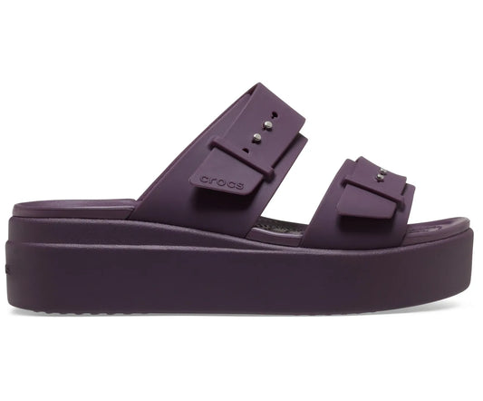 Brooklyn Buckle Low Sandal - Purple
