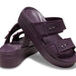 Brooklyn Buckle Low Sandal - Purple