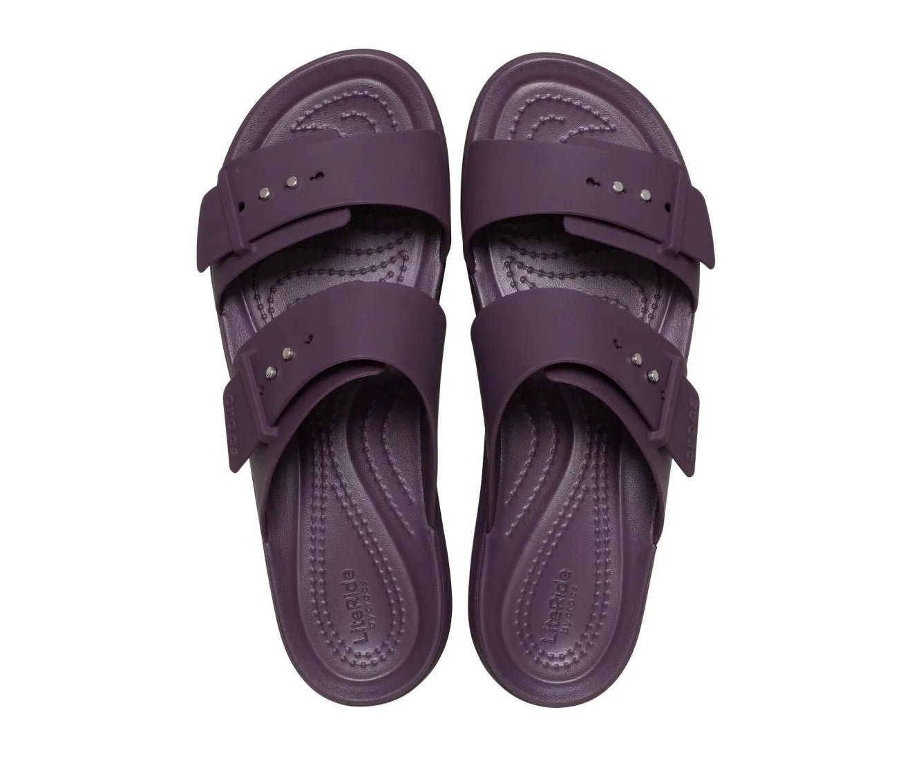 Brooklyn Buckle Low Sandal - Purple
