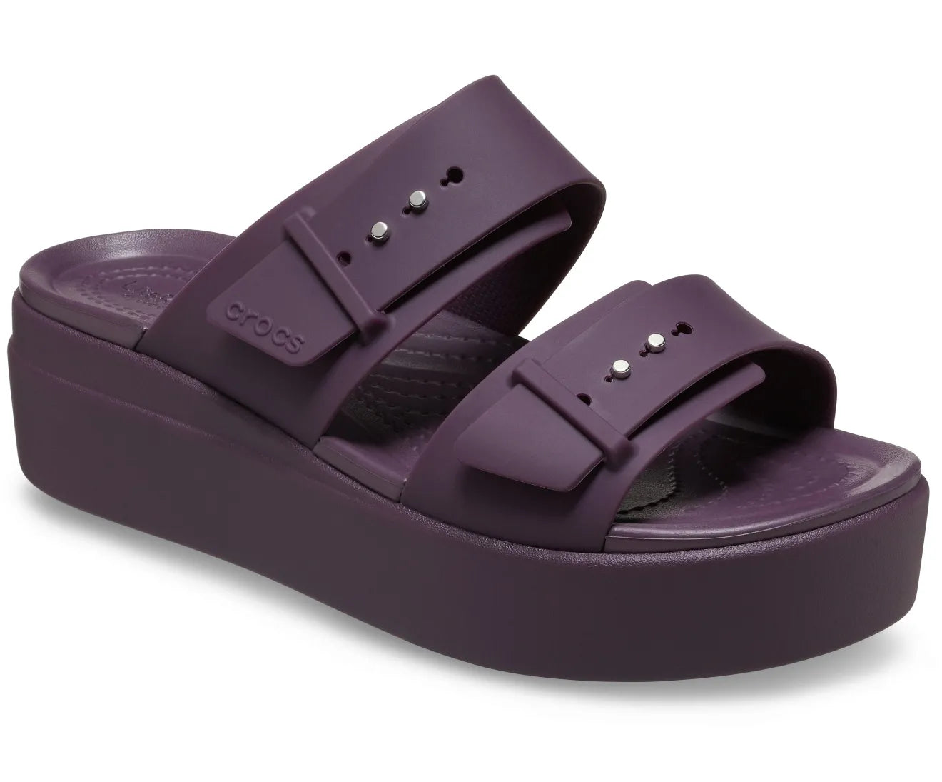 Brooklyn Buckle Low Sandal - Purple